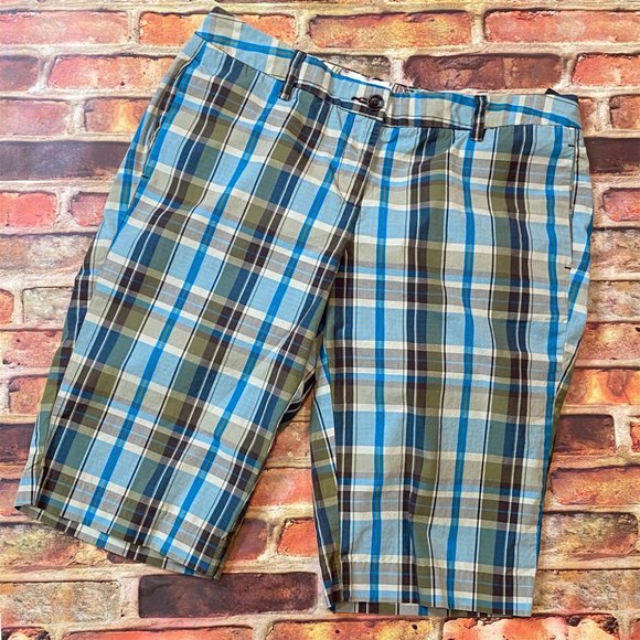 Tommy Hilfiger Pants - Tommy Hilfiger Plaid Shorts Women's Size 10 Cotton Pockets Bermuda Casual